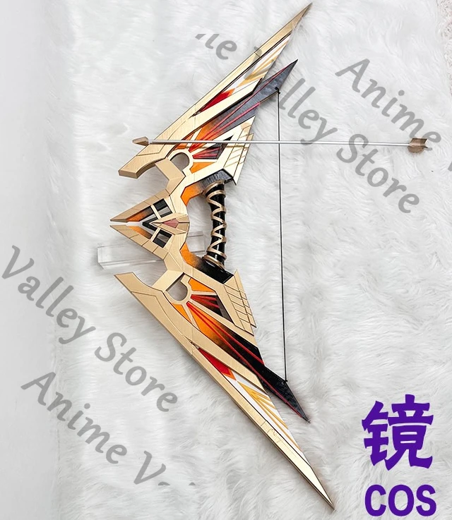 

Anime Genshin Impact Tartaglia Fischl Venti Cosplay Bow and Arrow Props Cartoon 4 Stars Weaponry Equipment Comic Exhibition Prop