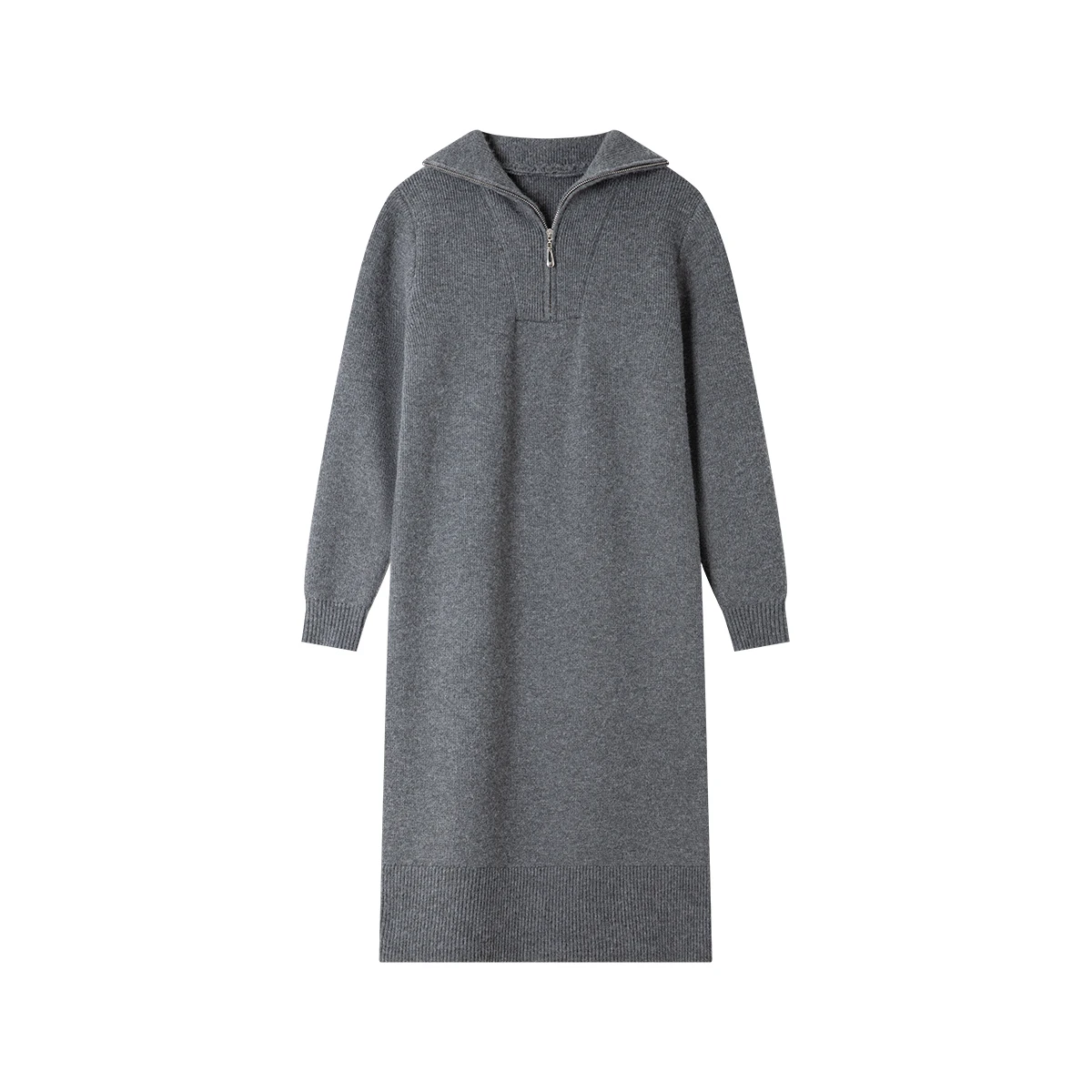 VIMLY-maxivestido tejido de cuello alto para mujer, ropa de trabajo de invierno, vestidos elegantes rectos para mujer, suéter de manga larga, vestido femenino 73582