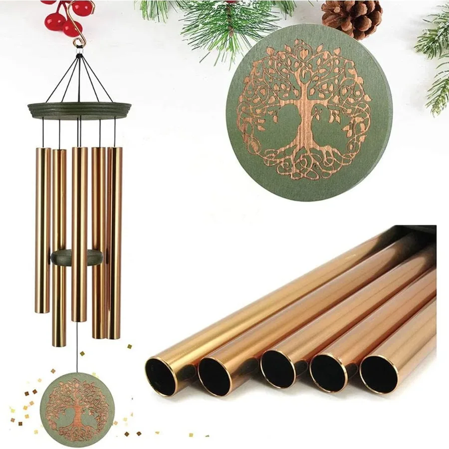 

WindChimes for OutsideLarge Memorial Wind Chimes for Loss of Loved One Engrave Tree of Life Sympathy Wind Chimes for Outside Gi