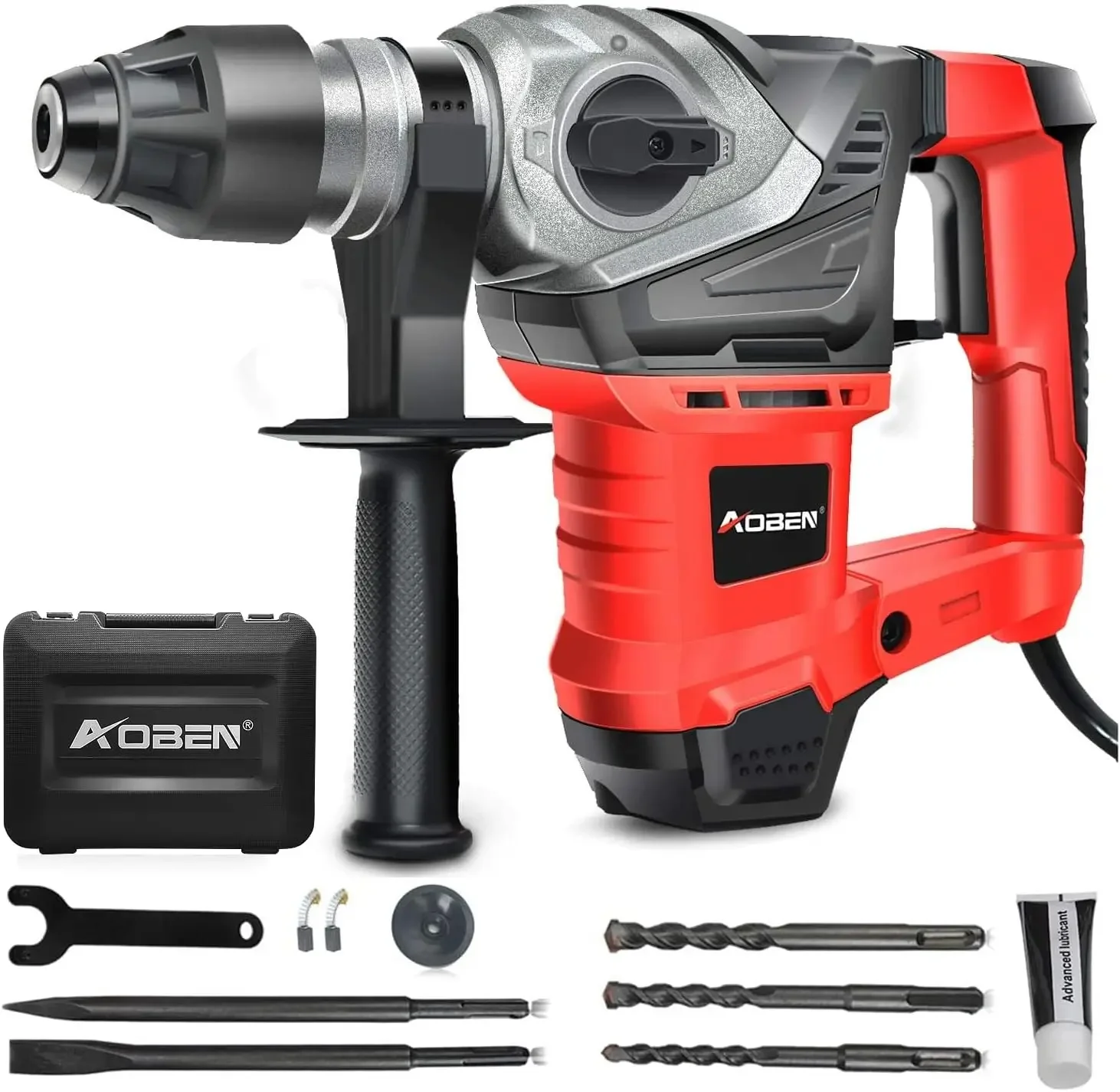 

AOBEN Rotary Hammer Drill with Vibration Control and Safety Clutch,13 Amp Heavy Duty 1-1/4 Inch SDS-Plus Demolition Hammer fo