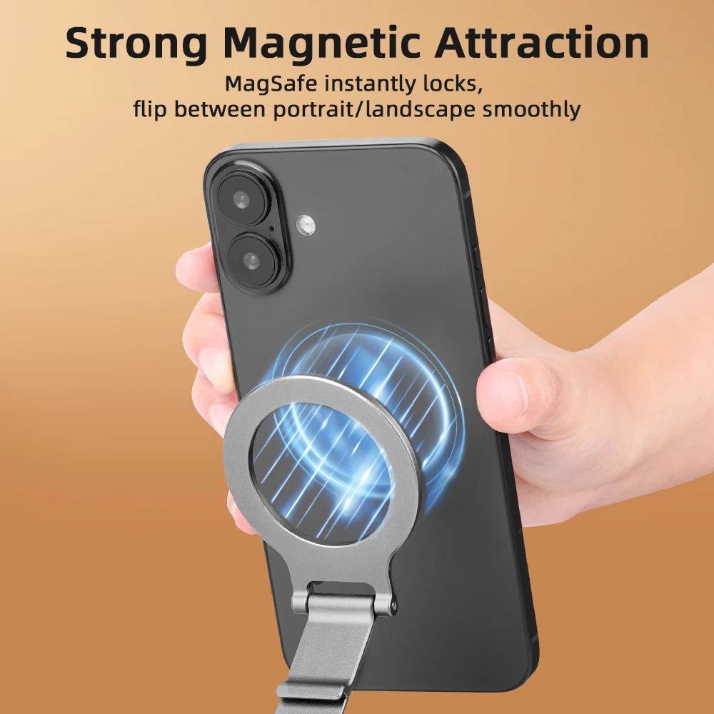 Uchwyt magnetyczny na telefon Flymile, mocowany do karabińczyka, statyw do iPhone 16 15, akcesoria, podstawa biurkowa, uchwyt fotograficzny, stojak podróżny — zdjęcie produktu 2