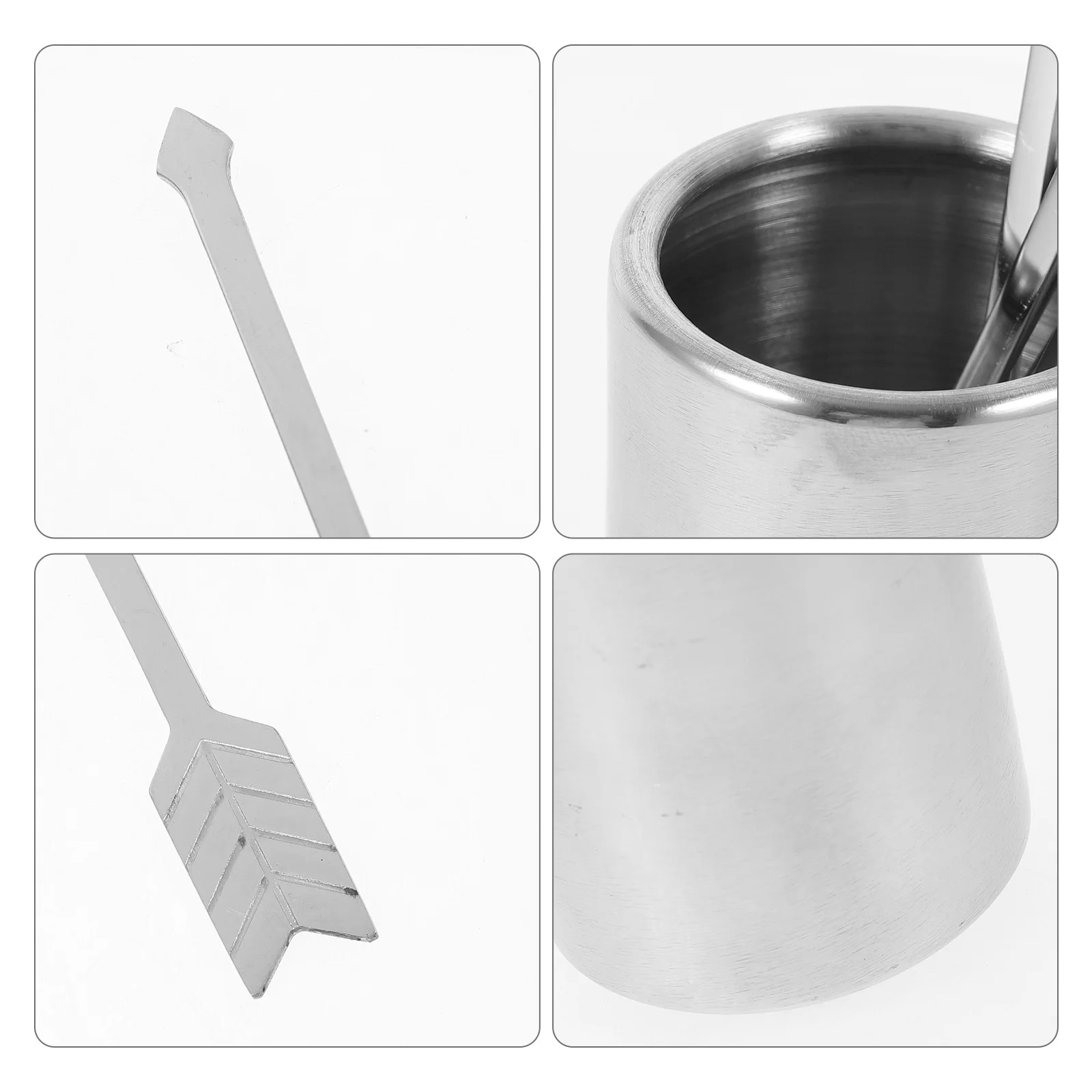 

1 set Fruit Fork Set Stainless Steel Creative Arrow Picks for Parties Weddings Birthdays Bridal Showers Reusable Stir Sticks