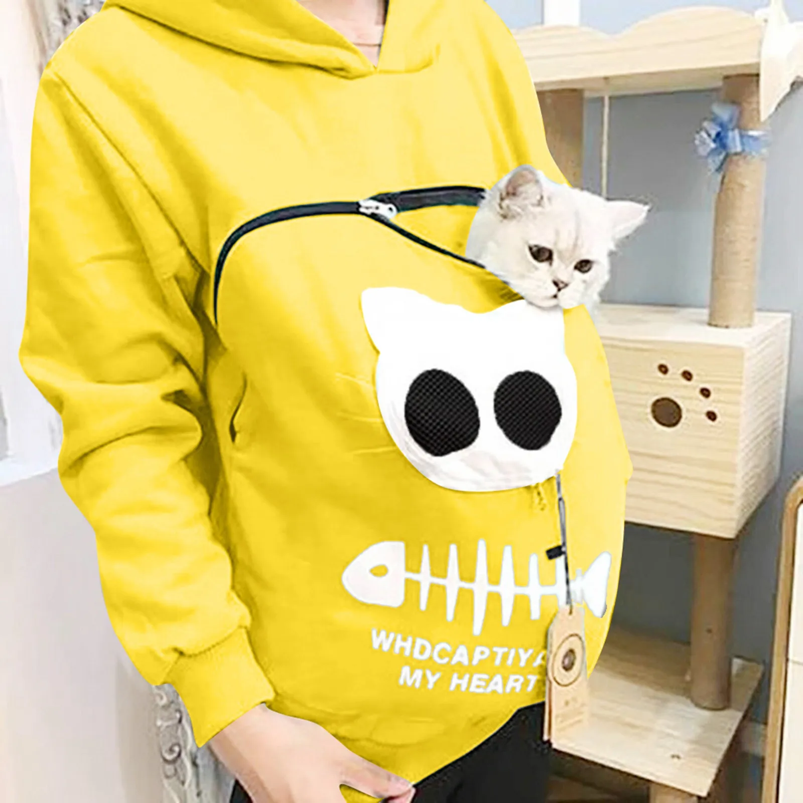 Sweatshirt Cat Lovers Hoodie Kangaroo Dog Pet Paw Pullovers Cuddle Pouch Sweatshirt Pocket Animal Ear Hooded Dropshipping