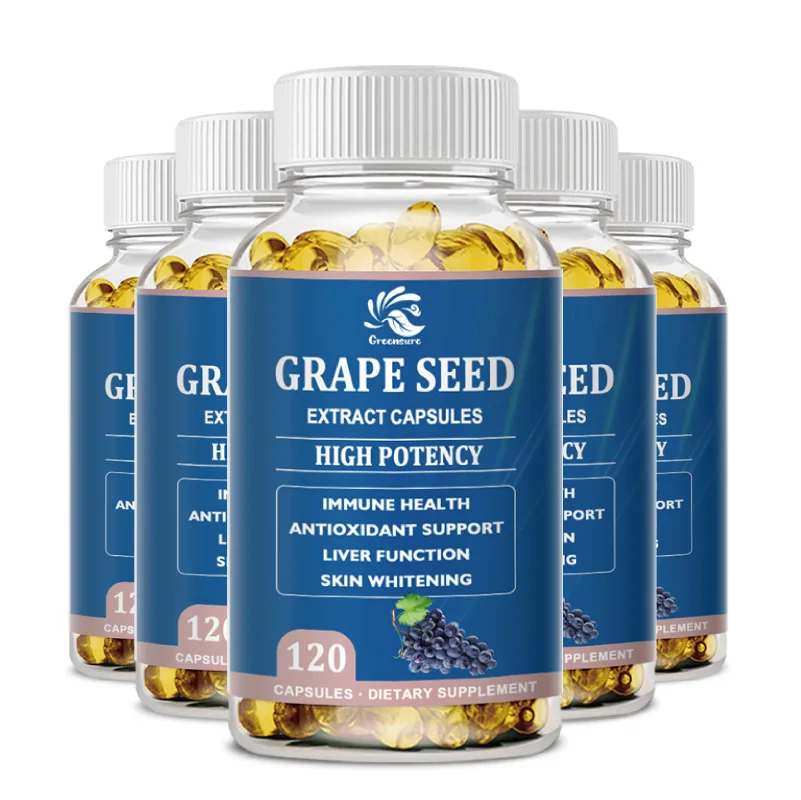 Grape Seed Extract Capsules - Antioxidants Supplement - 1 Grapeseed Capsule (150mg) per Serving, Vegan & Gluten Free