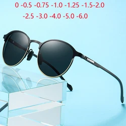 0 -0.5 -0.75 To -6 Anti-Glare Steampunk Nearsighted Sunglasses With Diopters UV400 Miopia Prescription Sun Glasses For Men Women