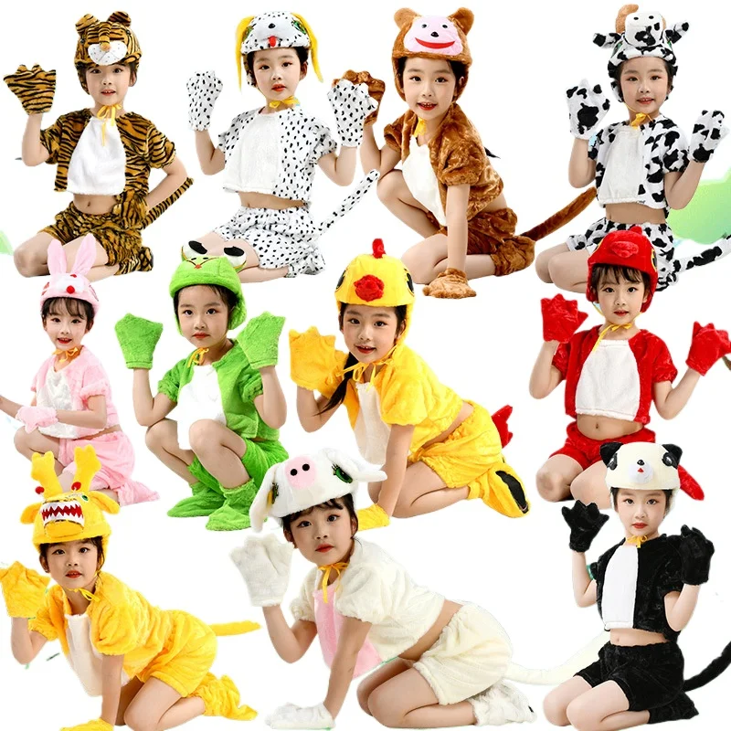 

Children's Day Animal Costume Kids Carnival Girls Halloween Fancy Dress Up Movie Forest Theme Role-play Tiger Birthday Party