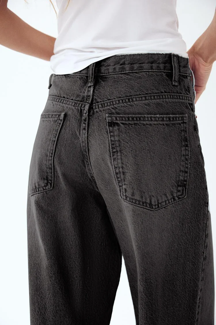 Women Floor Length Pant Jeans Denim Wide Leg Pants Straight Trousers Casual Loose Elegant Splice High Waist Autumn Winter