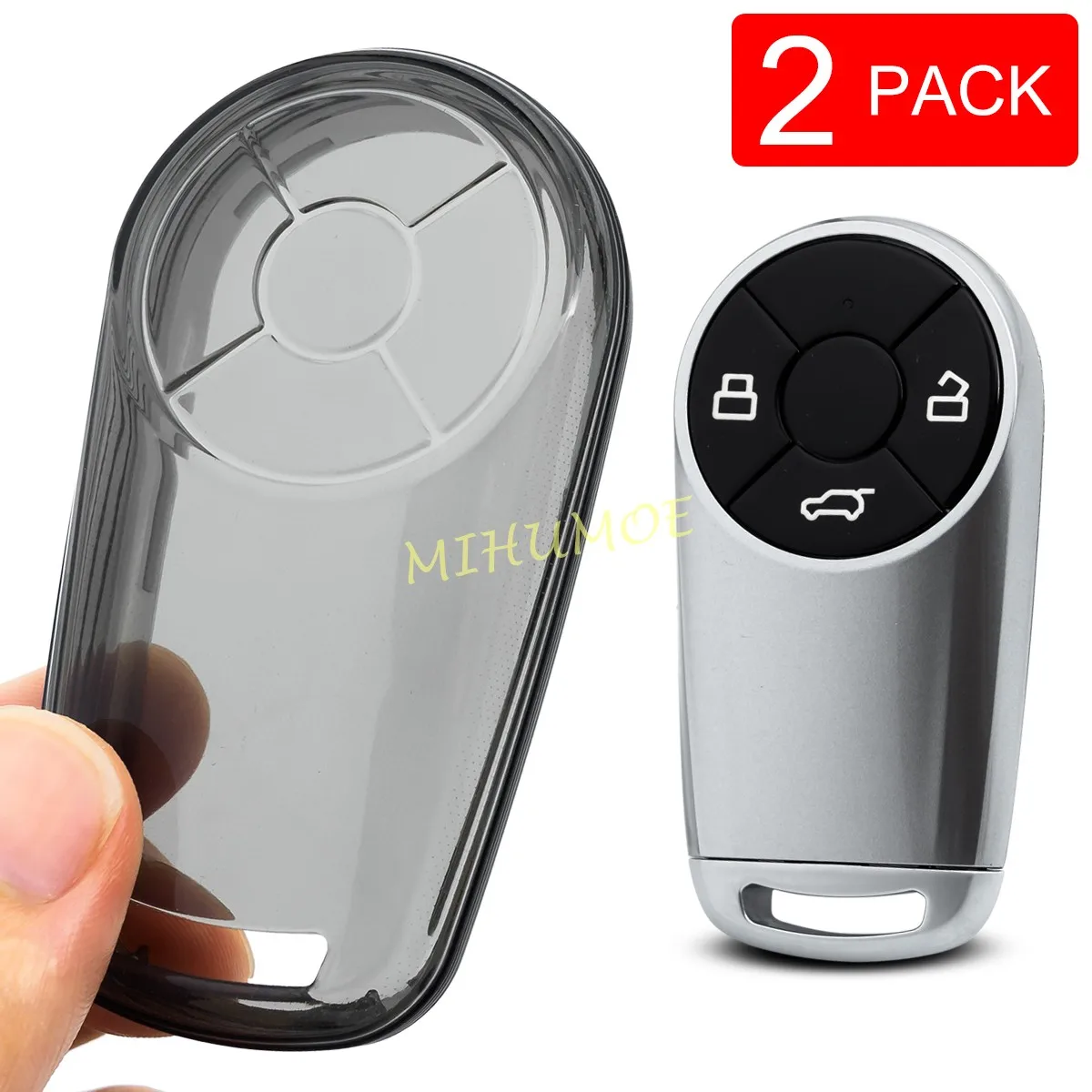 

2Pcs Transparent Car Key Case Cover For Ora Good Ballet Funky Lightning Cat GWM ORA 03 07 Holder Shell Protection 2024 2025