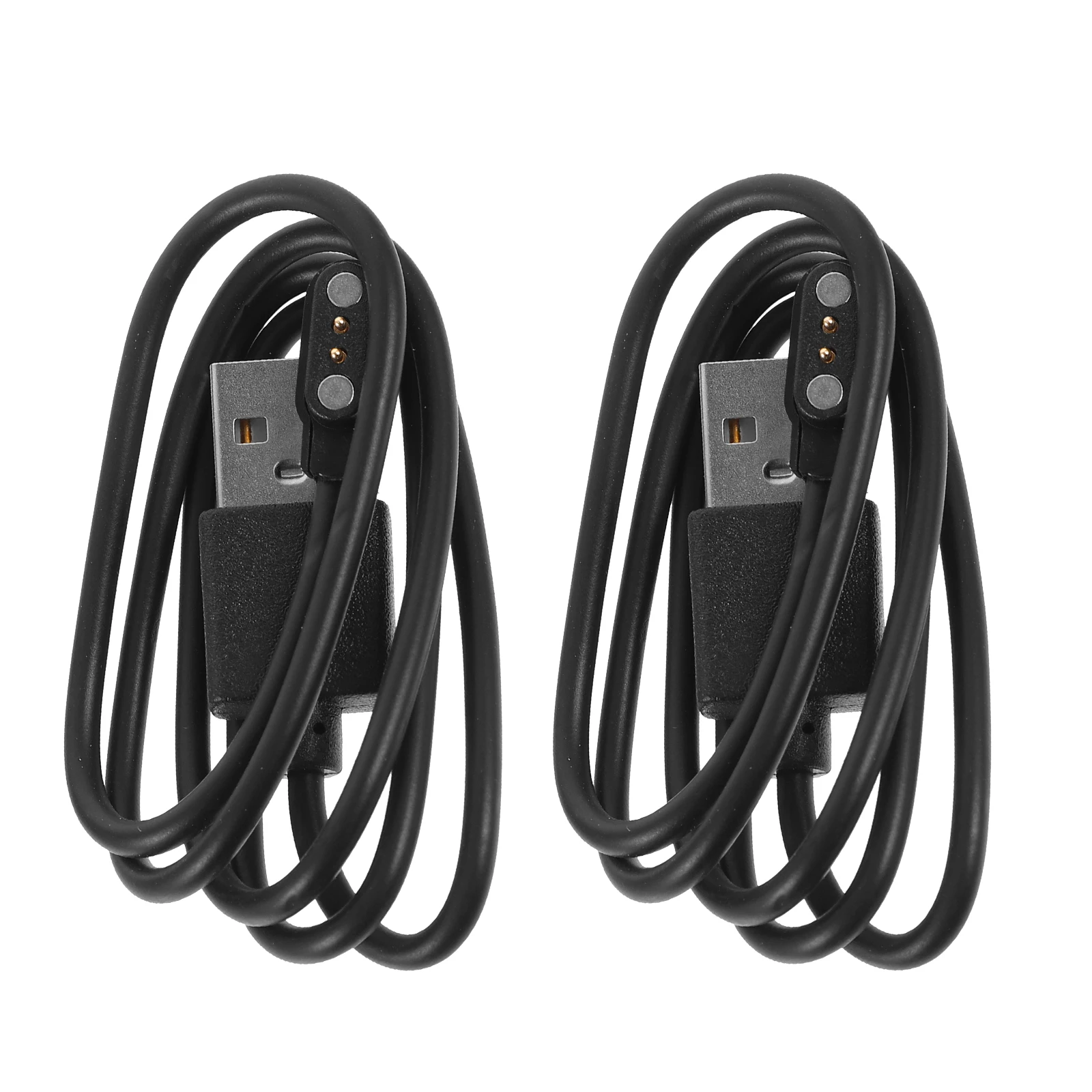 สายชาร์จ 2 ชิ้นสำหรับสมาร์ทวอทช์ 2.5-8 มม. สายชาร์จ USB แบบแม่เหล็กที่ใช้ร่วมกันได้กับนาฬิกา สายชาร์จเร็ว ทนทาน