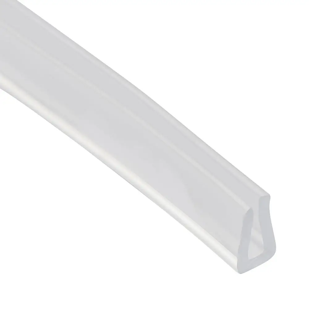 2 Meters U-channel Rubber Edging Sealing Strip Shower Door Glass Sealing Tape Edge Guard Weatherstrip Multiple Size