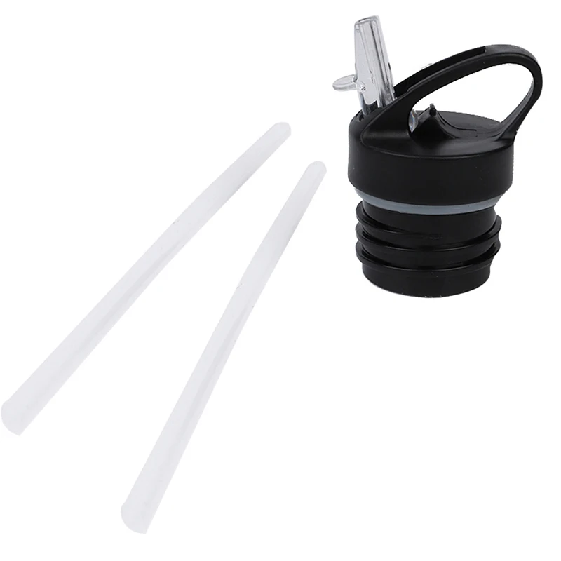 Water Drinking With Lid For Straw Flip Lids Cap Mouth Water Bottle With Straws