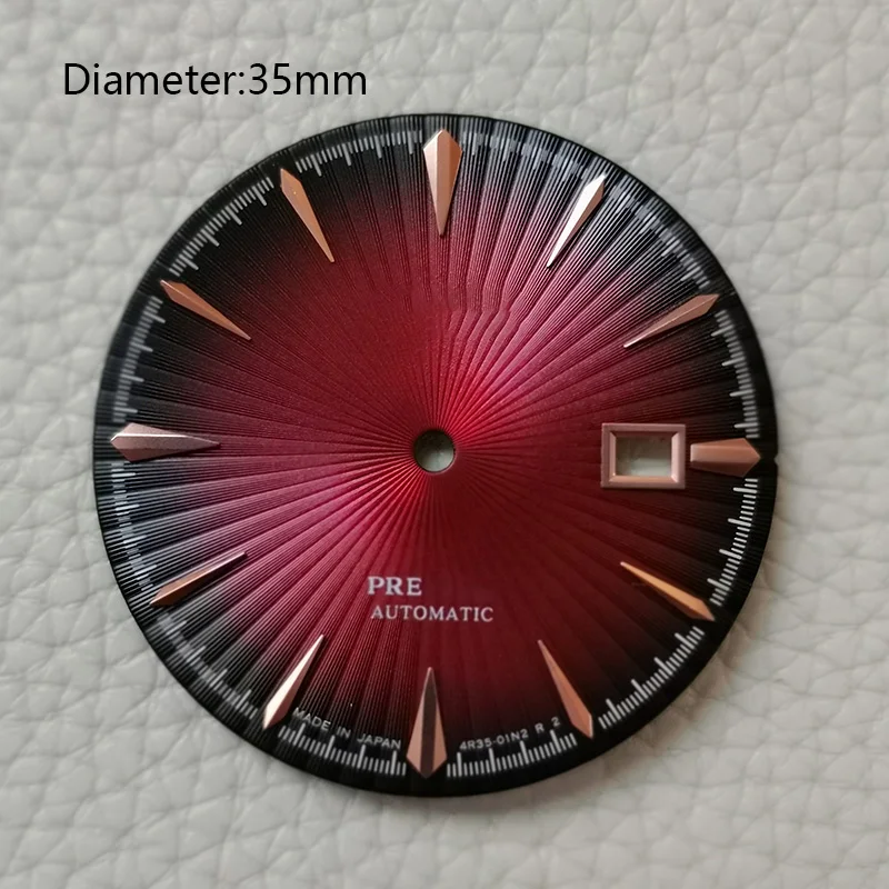 35mm Blue Cocktail Time NH35 Dial S Logo for Automatic Movement Mechanical Modify Diy Watch Faces Repair Parts