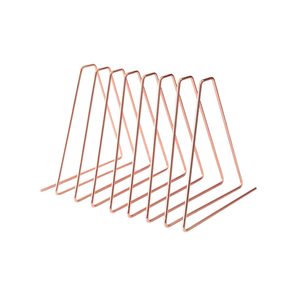 

Bookends Set Iron Frame Book Stands for Books Files Magazines Home Office Decor Rose Gold Large Storage Solution