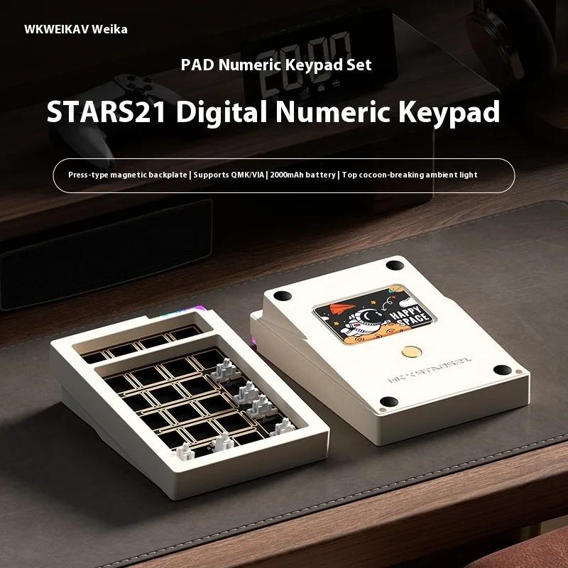 Weikav Stars21Plus Mechanische Toetsenbord Kit 3 Modus Draadloze Bluetooth Aangepaste Rgb Hot Swap Numeriek Toetsenbord Pad Kit Aluminium Gift