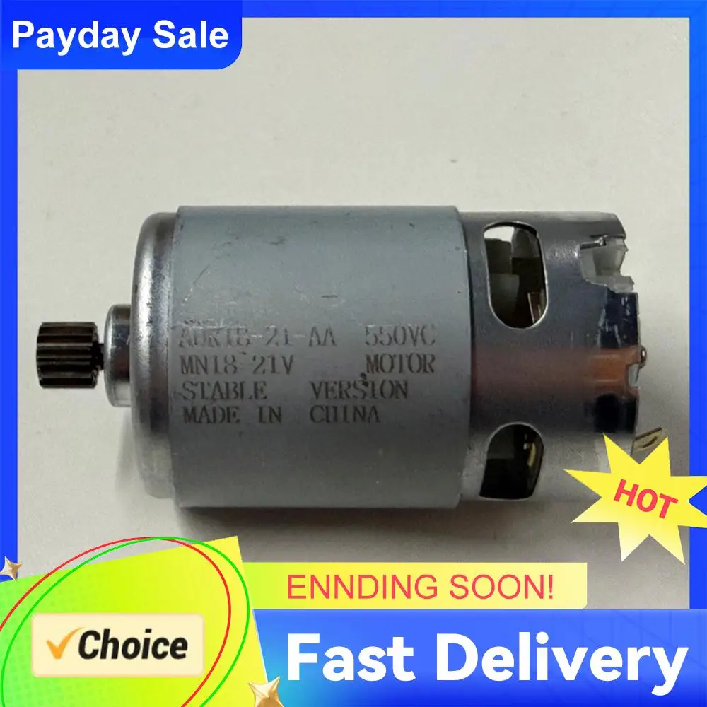 

21V Brushed Motor 14 Teeth Geared Motor 28000RPM 8.2mm Gear Diameter Power Tool Accessories for 550 Motor Lithium Chainsaw