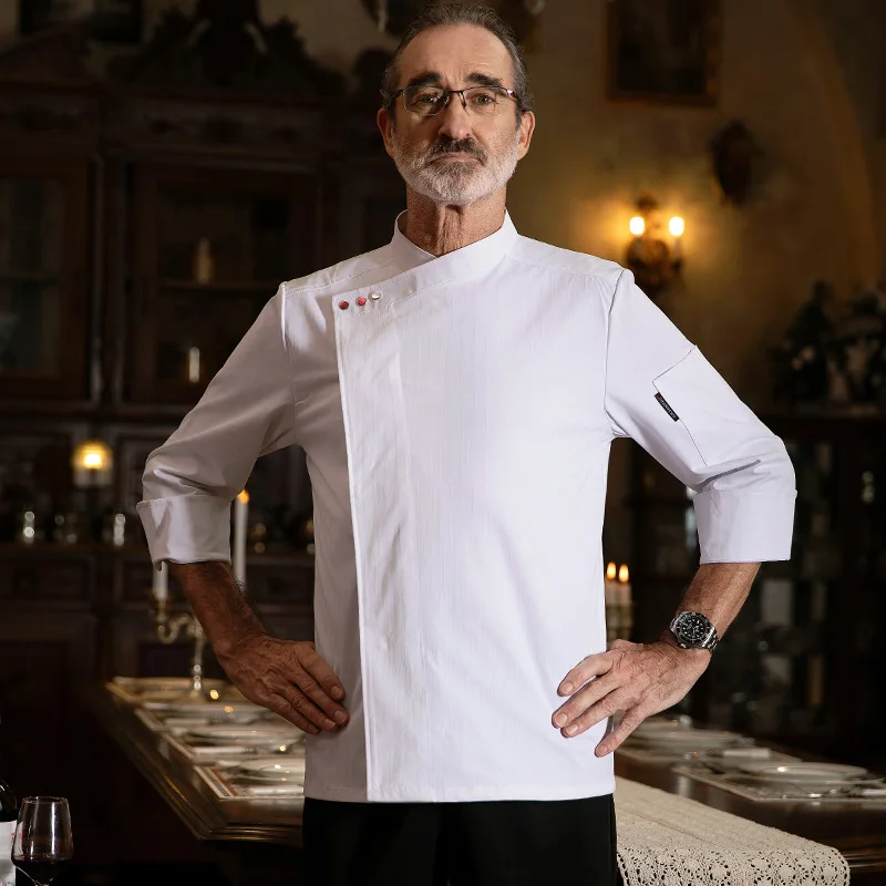 Abiti da lavoro per chef Manica lunga Autunno Inverno Ristorante Cucina Cucina occidentale Cucina Catering Mensa Cottura Torta Pane Clothi