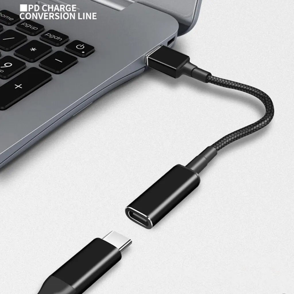 아수스 노트북 PC용 USB C 타입 PD 고속 충전 케이블 코드, 암에서 수 플러그 어댑터 변환기, 100W, 6.0x3.7mm