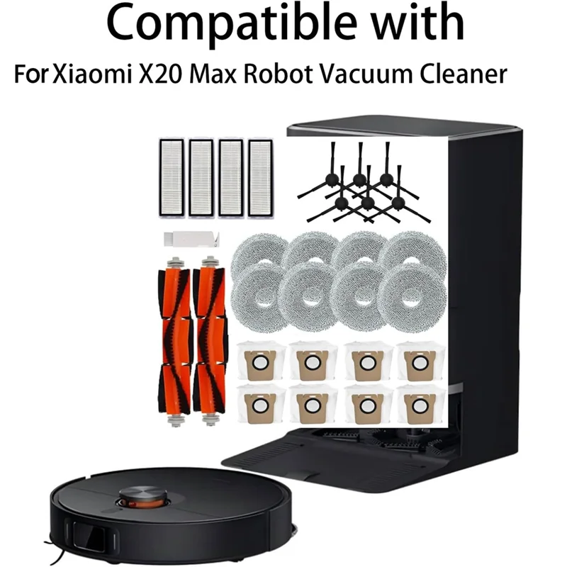 AC39-Per Xiaomi X20 Max Robot Aspirapolvere Set di accessori Parti di ricambio incluse