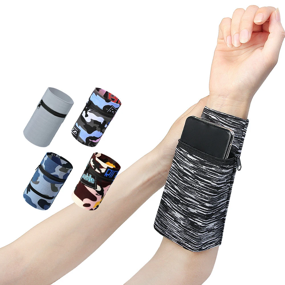 Running Mobile Phone Arm Bag, Fitness Wrist Bag, Outdoor Sports Arm Bag, Sweat-Wicking Breathable Bracelet Bag