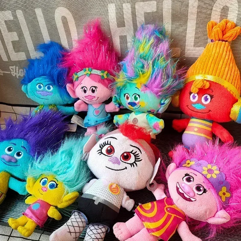 Disney Trolls Plush Doll Movie Peripheral Plush Pillows Blanche Shiny Stuffed Toy Model Doll Room Decoration Plush Toy For Kids