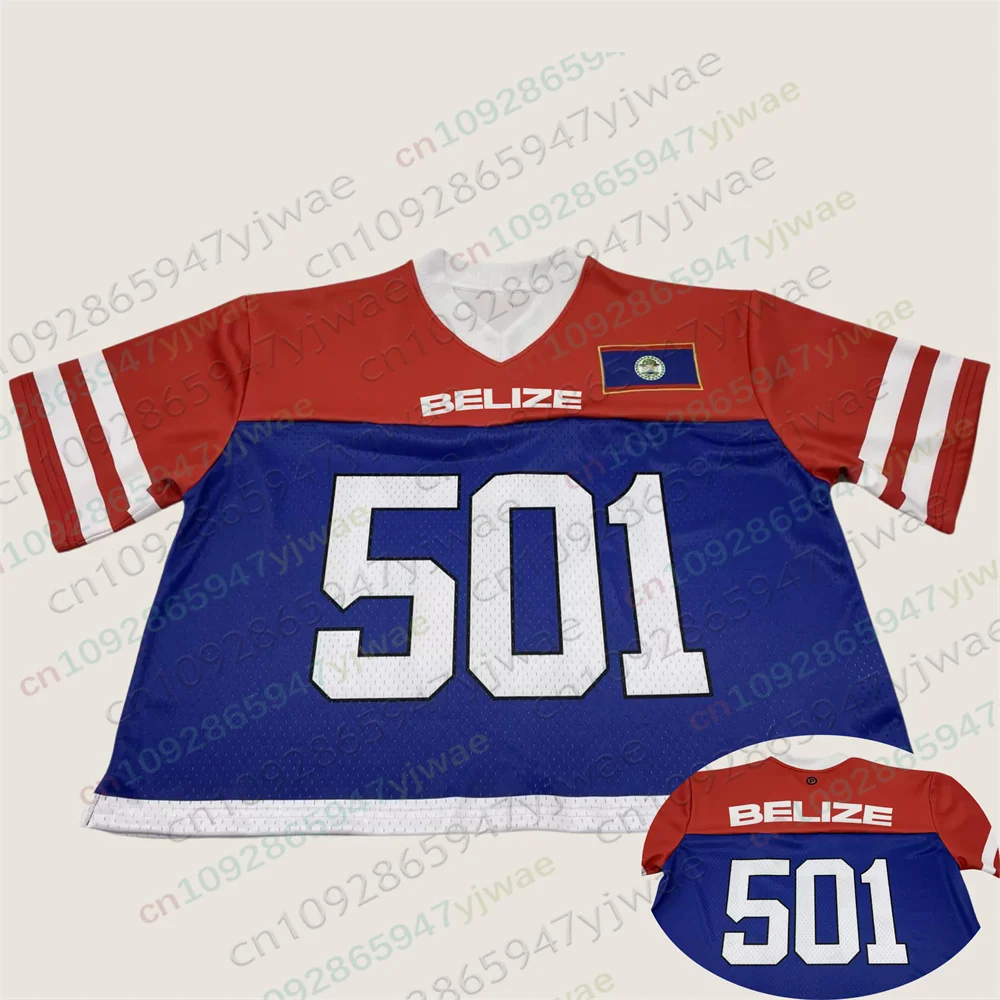 Guyana Belize Barbados Dominikanische Republik Übergroßes Jersey-Mode-Trikot Atmungsaktives Nationalfußball-Shirt Sommer Herren Damen T-Shirt – Detail 8