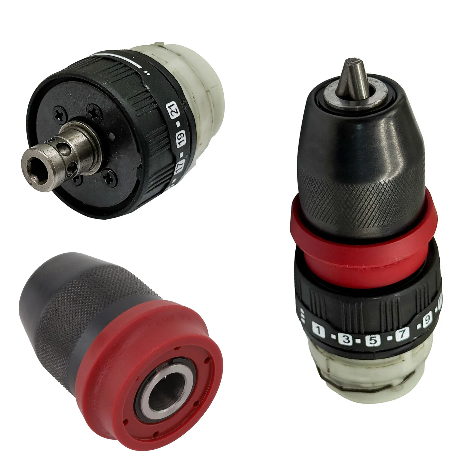 0.8-10mm Quick Connect Drill Chuck Assembly High Hardness Metal Keyless For Electric Drill Power Tool Drilling Accessories