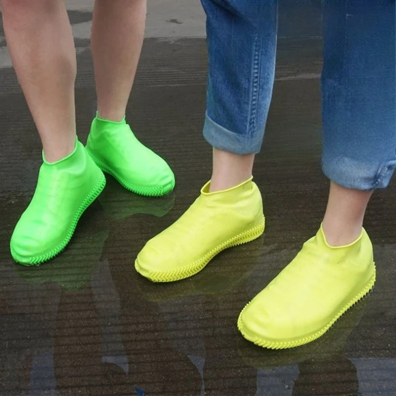 Unisex Silicone Waterproof Shoe Covers Non-Slip Thick Durable Outdoor Rain Protection Overshoes