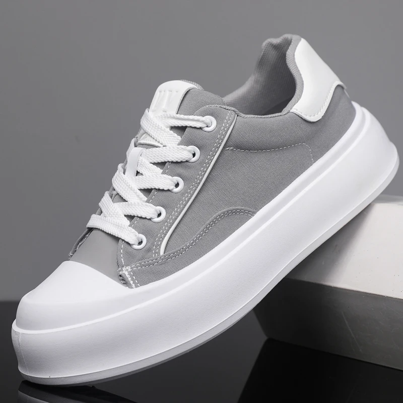 

Chunky Sneakers Mens Designer Soft Sole White Shoes Fashion Casual Microfiber Leather Height Increased Flat Platform Board Shoes