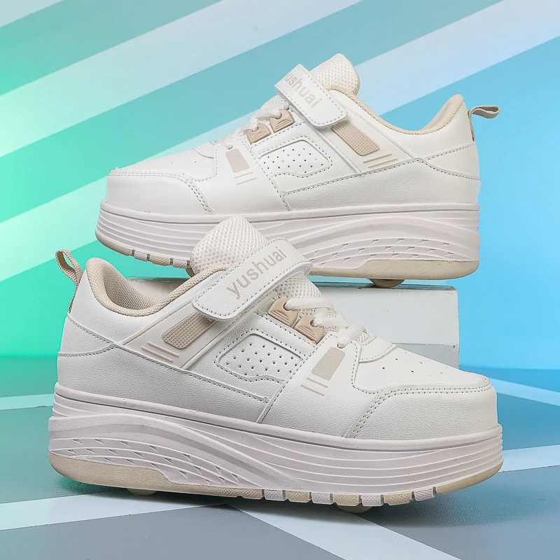 

Winter Fall Heelys for Kids: New Warm Invisible 4-Wheel Retractable Roller Shoes (Boys & Girls