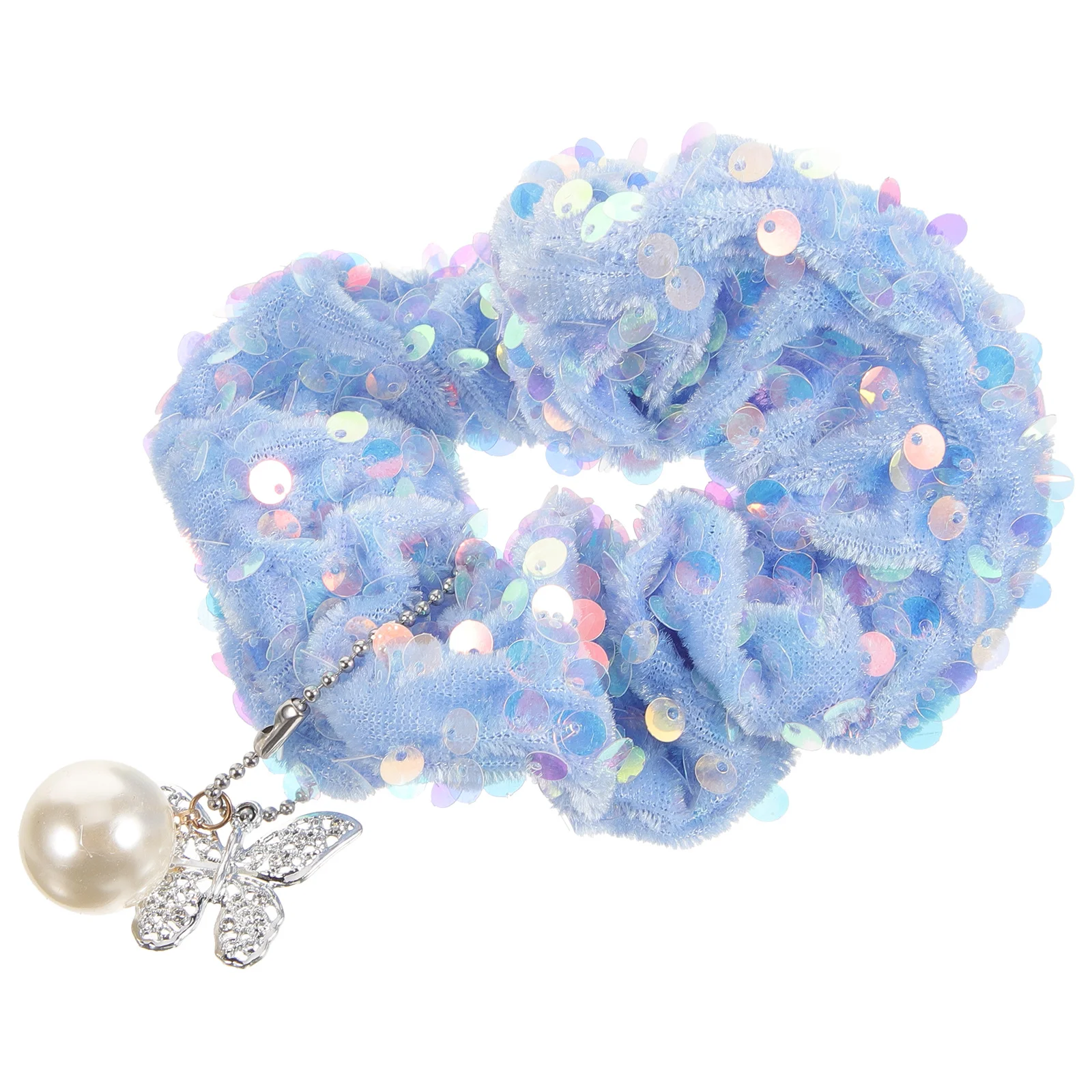 Sequin Hair Scrunchie Stretchy Ponytail Holders For Women Hair Accessories Bulk Elastic Ties For Party Daily Use