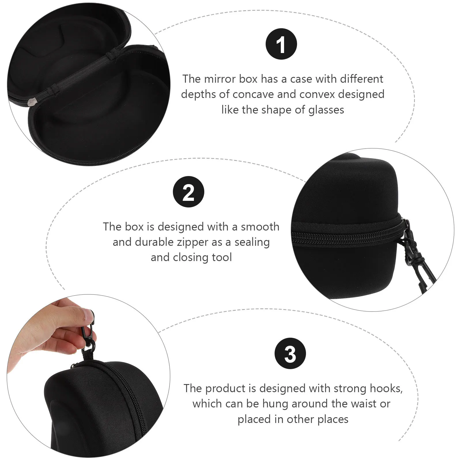 

1Pcs Motorcycle Windshield Glasses Storage Bag Portable Eva Sunglasses Case Durable Goggles Holder Eyeglass Storage Box