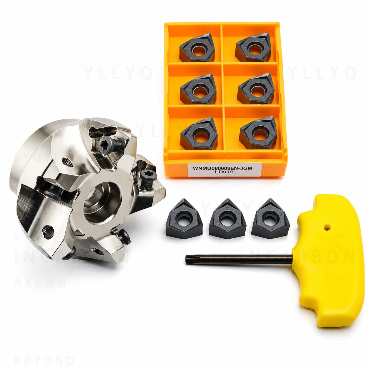 MFWN90 Fast Feed Milling Cutter 90 Degree Face Mill Head Double-Sided WNMU080608 Carbide Inserts CNC Machining Tool