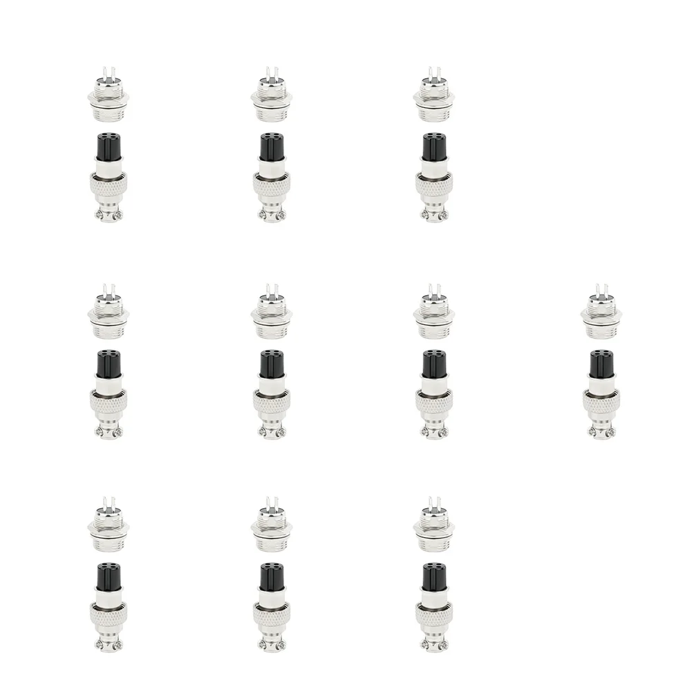 10 Pairs GX12 Aviation Socket Connectors For Electrical Signal Audio Video Data Transmission Cable Wire