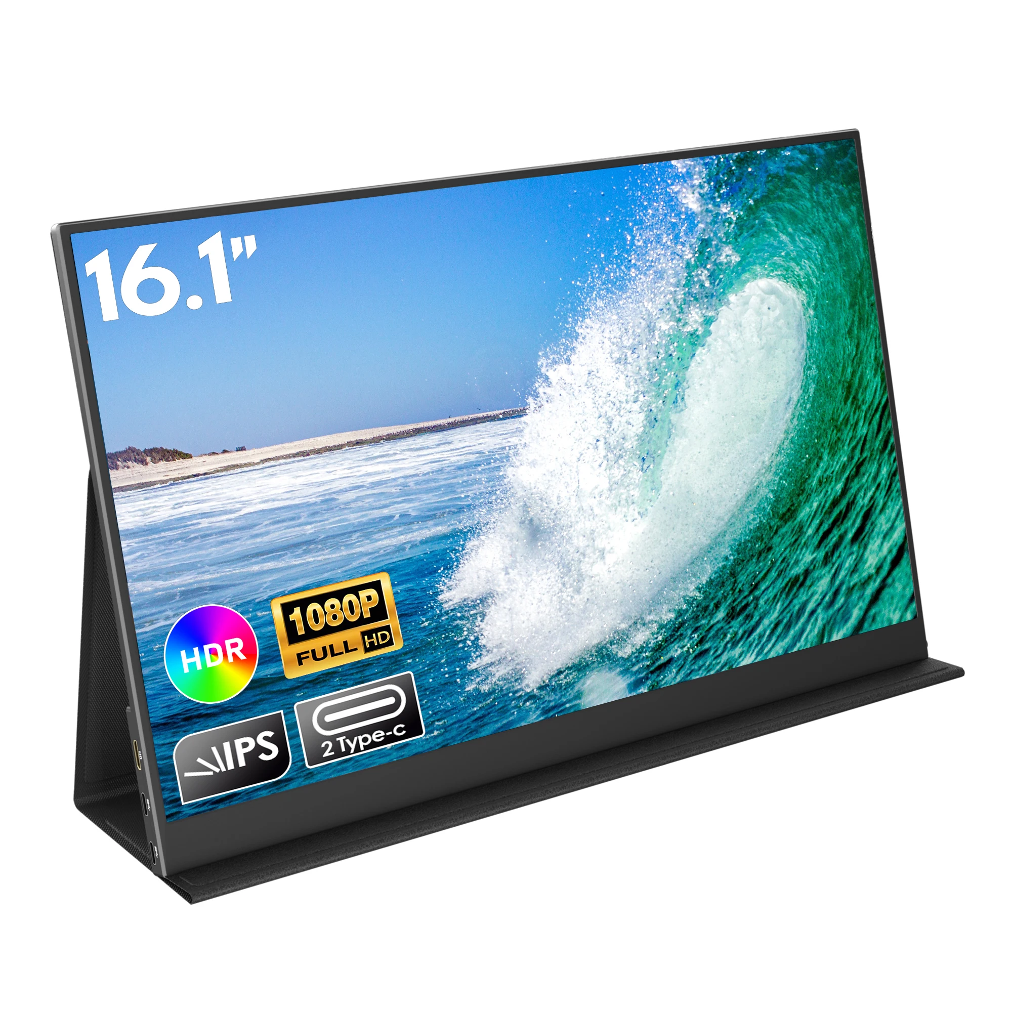 16.1 inch LCD LED UHD 1080P 60Hz Gaming Monitors IPS Panel Screen USB Display Portable Monitors For PS5