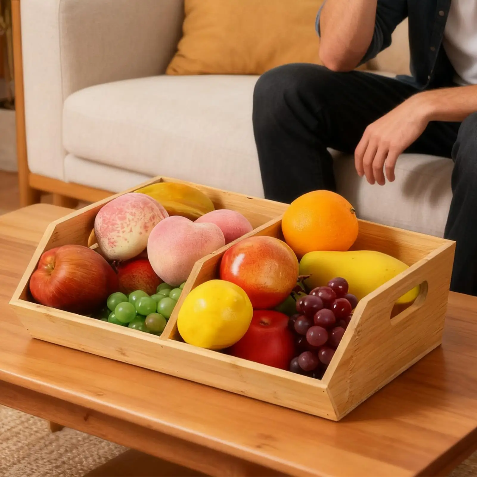 Pantry Organizer Wooden Organizer Stackable Storage Pantry Bins for Kitchen Bathroom Food Snack Potato Onion Home view 4