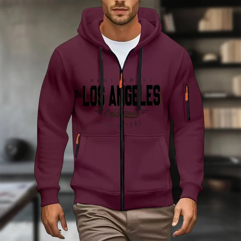 Autumn Men Harajuku Winter New Hooded Sweatshirt Men's Hooded Zipper Sportswear Women