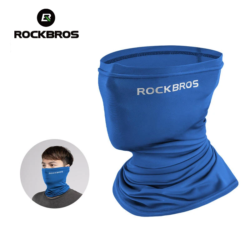 

ROCKBROS Summer Face Scarf Neck Sun Protection Silk Cycling Headwear Motorcycle Scooter MTB Road Cycling Mask Breathable Bandana