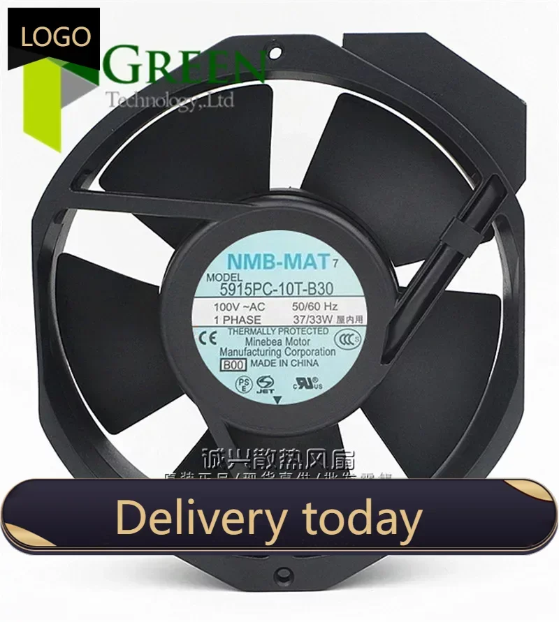 

NMB-MAT 5915PC-10T-B30-B00 17238 17cm 172x150x38MM AC100V 33W Cooling Fan Big Power 2wire