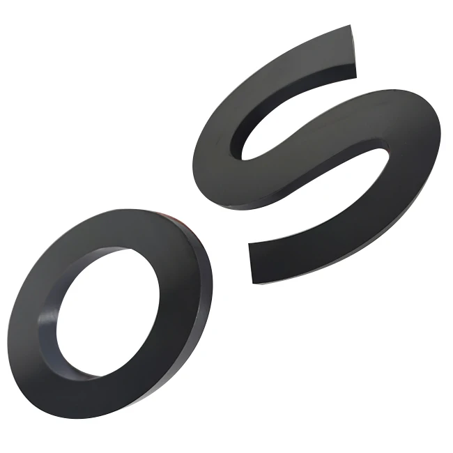 3D LED Channel Letter Sign New Design Rose Gold Metal Logo Wall Decoration Business Advertising Lighting Made of PC Material