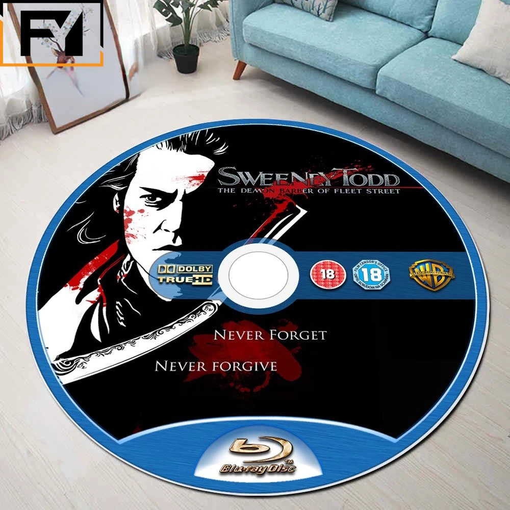 Hot Selling Movie CD Printing Round Rug Living Room Bedroom Round Rug Bathroom Mat Black Mat Home Decor Rug Entrance Door Mat