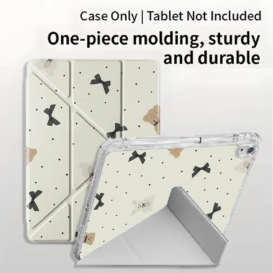 capa-para-tablet-ipad-pro-2025-air-4-5-m3-m2-m4-11-polegadas-11ª-10ª-9ª-8ª-7ª-geracao-129-polegadas-mini-6-7-suporte-dobravel-y-fold-bow-bear