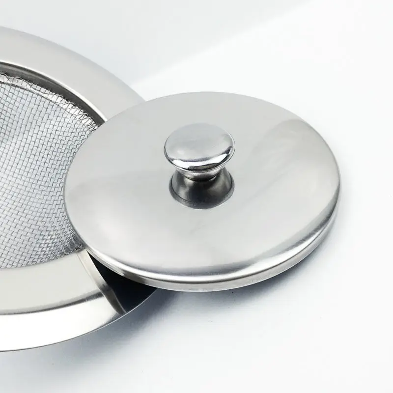 Colador de fregadero de acero inoxidable para el hogar, filtro de Metal, pantalla de drenaje de baño, suministros de cocina, accesorios de baño, 1 unidad