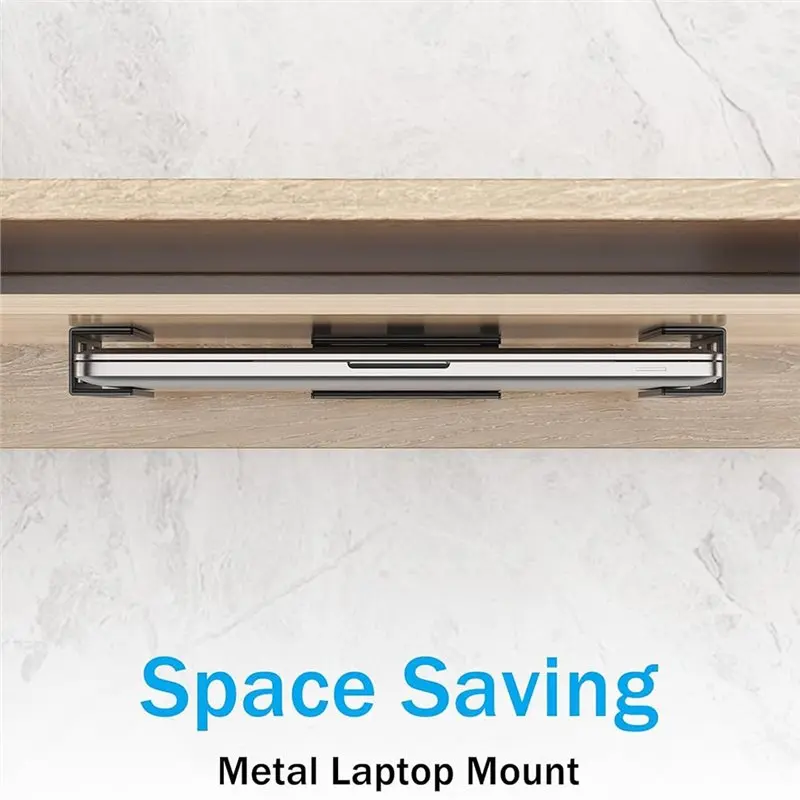 Under Desk Holder Mount Shelf For Laptop 6 PCS For Laptop Keyboard Storage Under Desk Mount