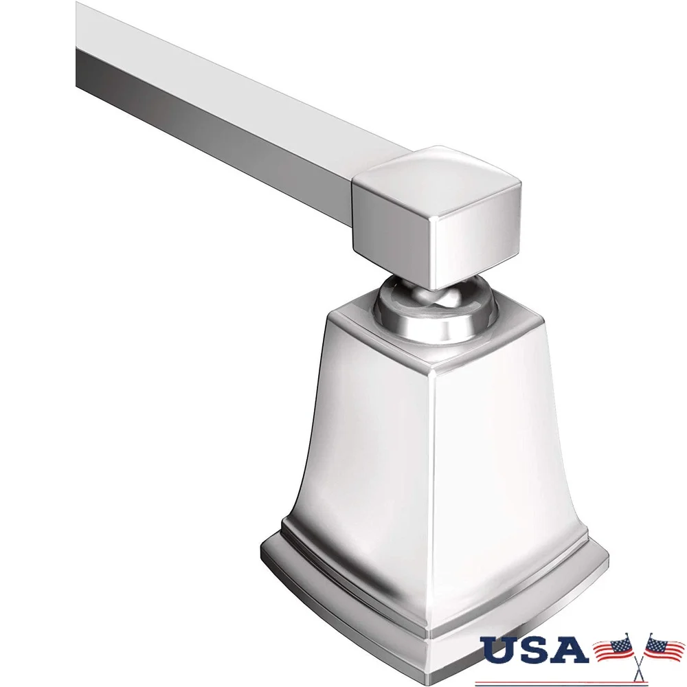 

Хромированный вешалка для полотенец в стиле ар-деко, 24-дюймовый высококачественный аксессуар для ванной комнаты из цинкового сплава, простая установка, винтажный дизайн