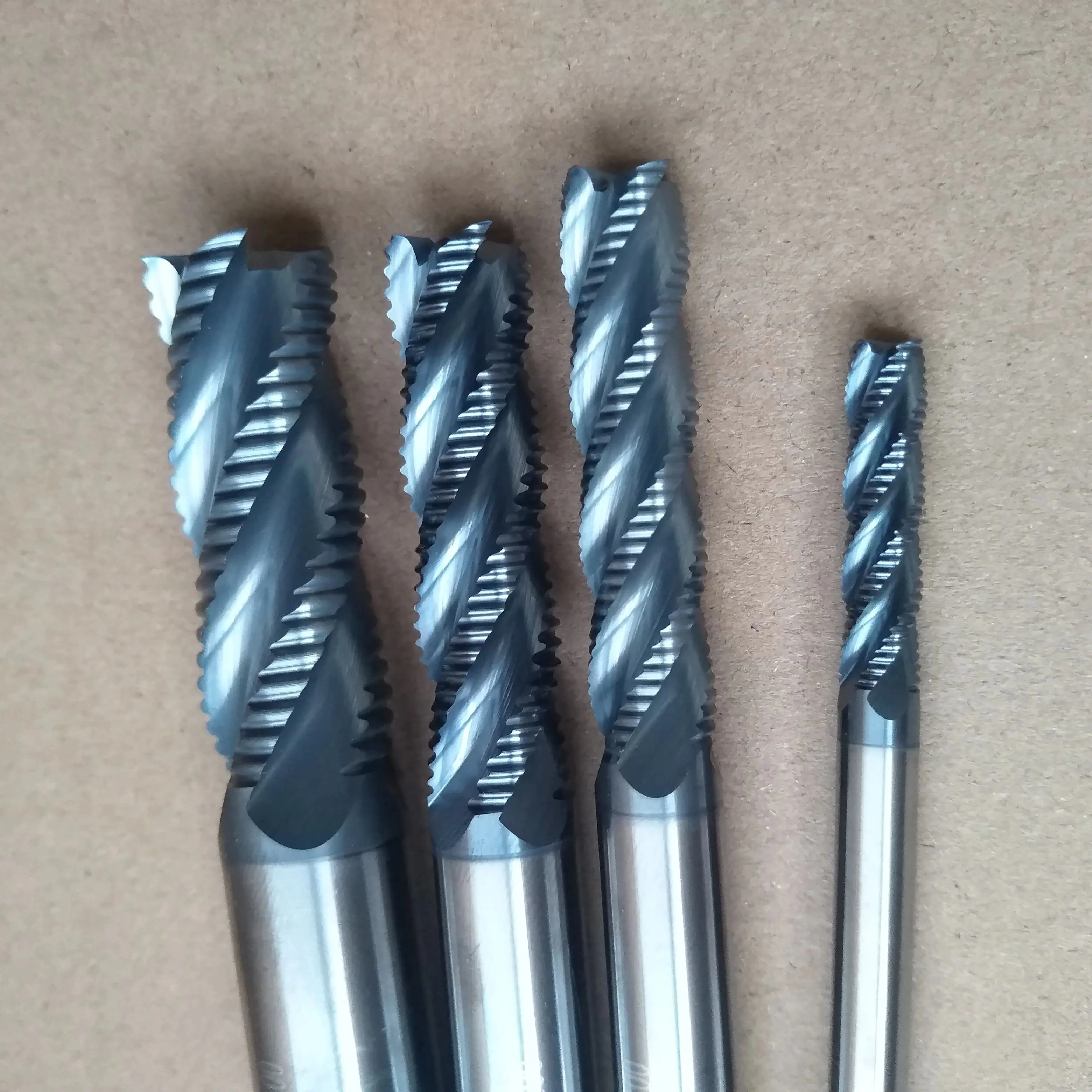 4mm/6mm/8mm/10mm/12mm 3Flute  HRC45/55/60 lengthen Roughing end mill  Spiral Bit Milling Tools CNC Corn Endmills Router bits