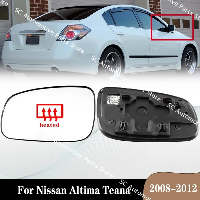 

For Nissan Altima Teana 2008-2012 96366-JN10A 96365-JN10A Door Exterior Rearview Side Car Mirror Glass Lens With Heating