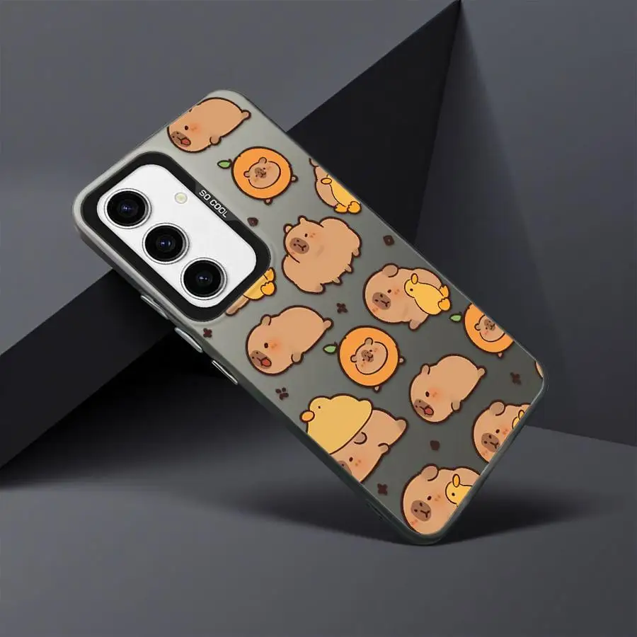 Custodia per Samsung Galaxy A36 A25 A23 A33 A53 A24 A22 A52 A26 A73 A34 A32 Cover posteriore per telefono Capibara Cartoon carino