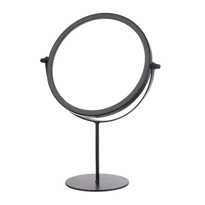 北欧風アイアン製丸型化粧鏡、バスルーム、寮、ドレッシングテーブル用、女性、ティーン向け、エレガントでミニマルな誕生日プレゼント