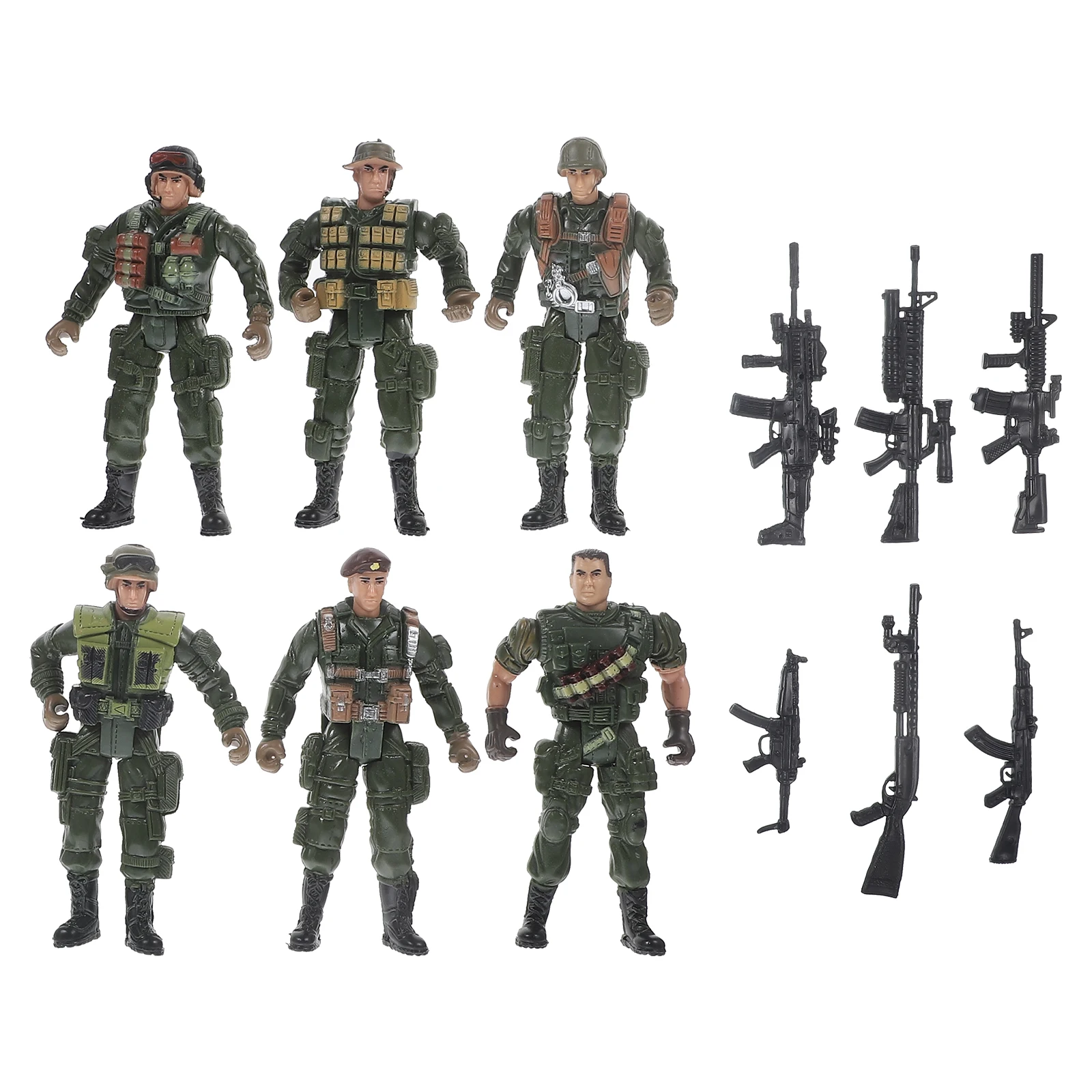 

1 set Sand Table Soldier Model of Small Action Figures Mini Soldiers Statues Scene Layout Props Desktop Soldiers Ornaments Gift