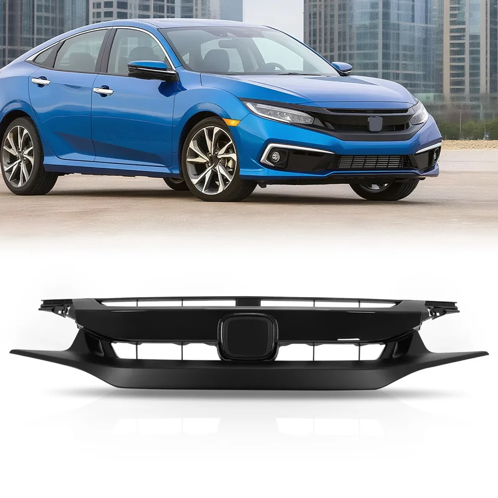 

For Honda Civic 2021 Front Bumper Black Front Upper Mesh Style Grille Grill